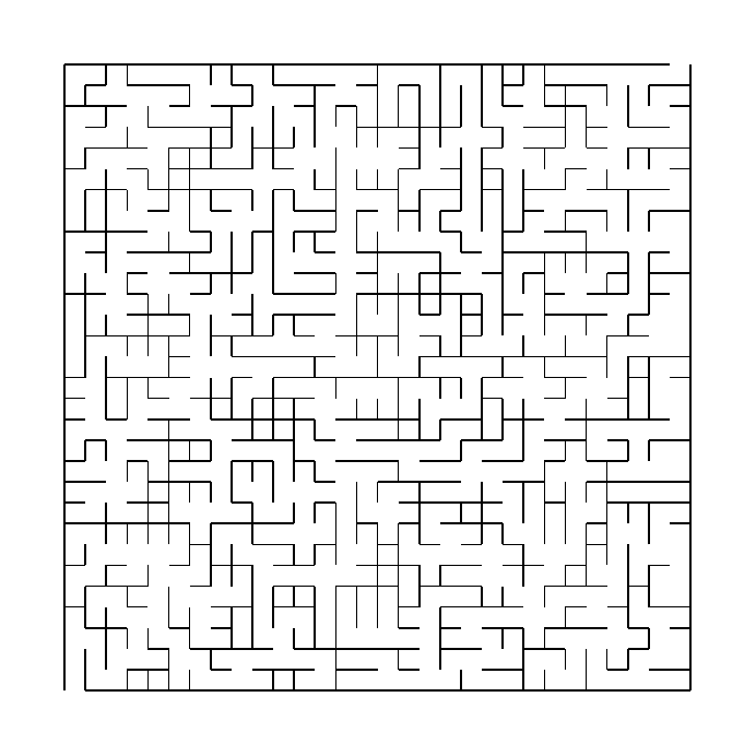 Großes Labyrinth mit LaTeX gezeichnet.