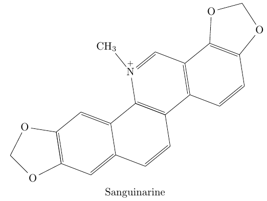 chemische Struktur von Sanguinarine.