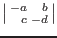 $\begin{vsmallmatrix*}[r]-a&b\\ c&-d \end{vsmallmatrix*}$