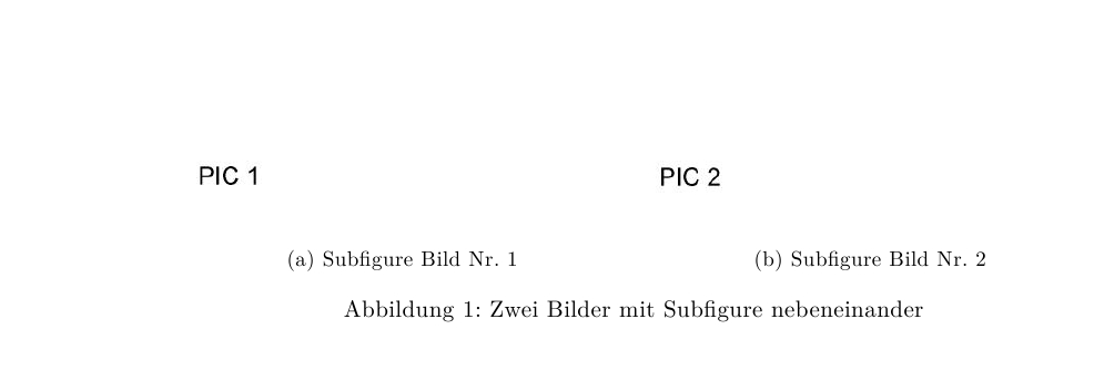 Zwei Bilder mit Subfigure nebeneinander gesetzt in Latex