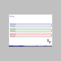 Blöcke dargestellt mit Beamer Class Usetheme Boadilla 