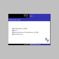 Aufzählungen und Listen dagestellt mit Beamer Class Usetheme Luebeck 